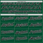 Custom Kelly Green Black-Gray Bomber Full-Snap Varsity Letterman Hoodie Jacket