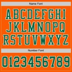Custom Orange Kelly Green-White Mesh Authentic Football Jersey