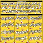 Custom Yellow White-Black 3D Pattern Design Duck Authentic Baseball Jersey