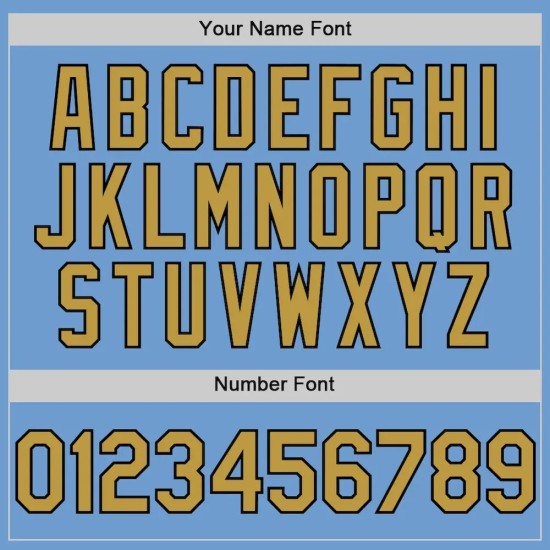 Custom Light Blue Old Gold-Black Bomber Full-Snap Varsity Letterman Hoodie Jacket