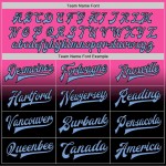 Custom Pink Light Blue-Black Bomber Full-Snap Varsity Letterman Fade Fashion Jacket