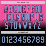 Custom Pink Light Blue-Black Bomber Full-Snap Varsity Letterman Fade Fashion Jacket