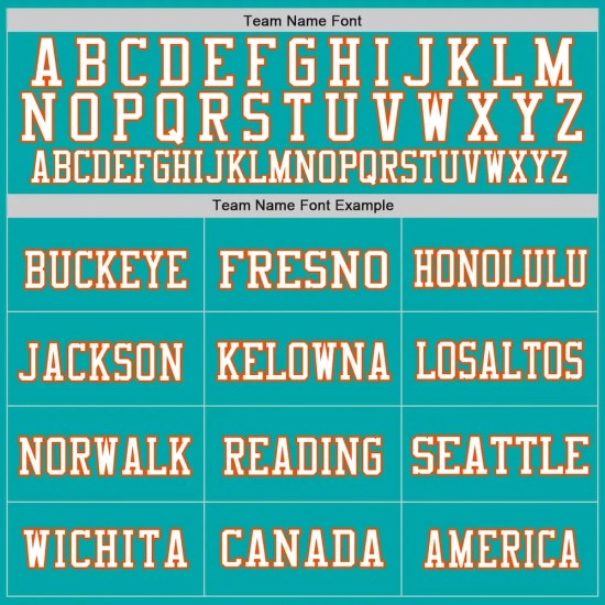 Custom Aqua Orange-White Mesh Authentic Throwback Football Jersey