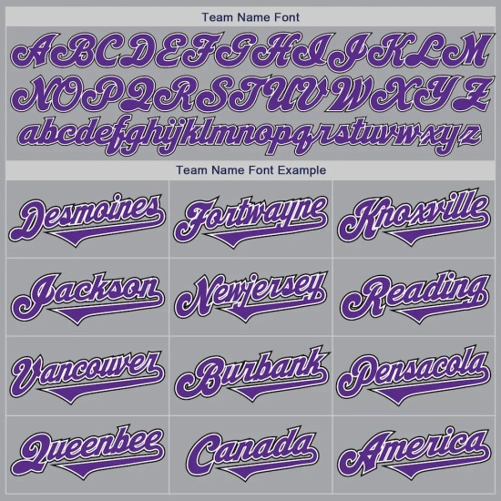 Custom Gray Purple-Black Authentic Two Tone Baseball Jersey