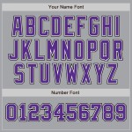 Custom Gray Purple-Black Authentic Two Tone Baseball Jersey