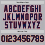 Custom Gray Navy Red-Old Gold Mesh Authentic Throwback Baseball Jersey