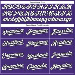 Custom Purple White-Black Authentic Baseball Jersey