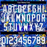 Custom Graffiti Pattern White-Royal 3D Performance T-Shirt