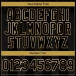 Custom Black Old Gold 3D Pattern Design Stripes Authentic Baseball Jersey