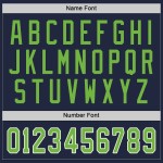 Custom Navy Neon Green-White Hockey Jersey